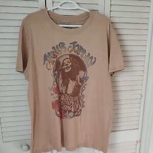 Janis Joplin Graphic Tee - Tan